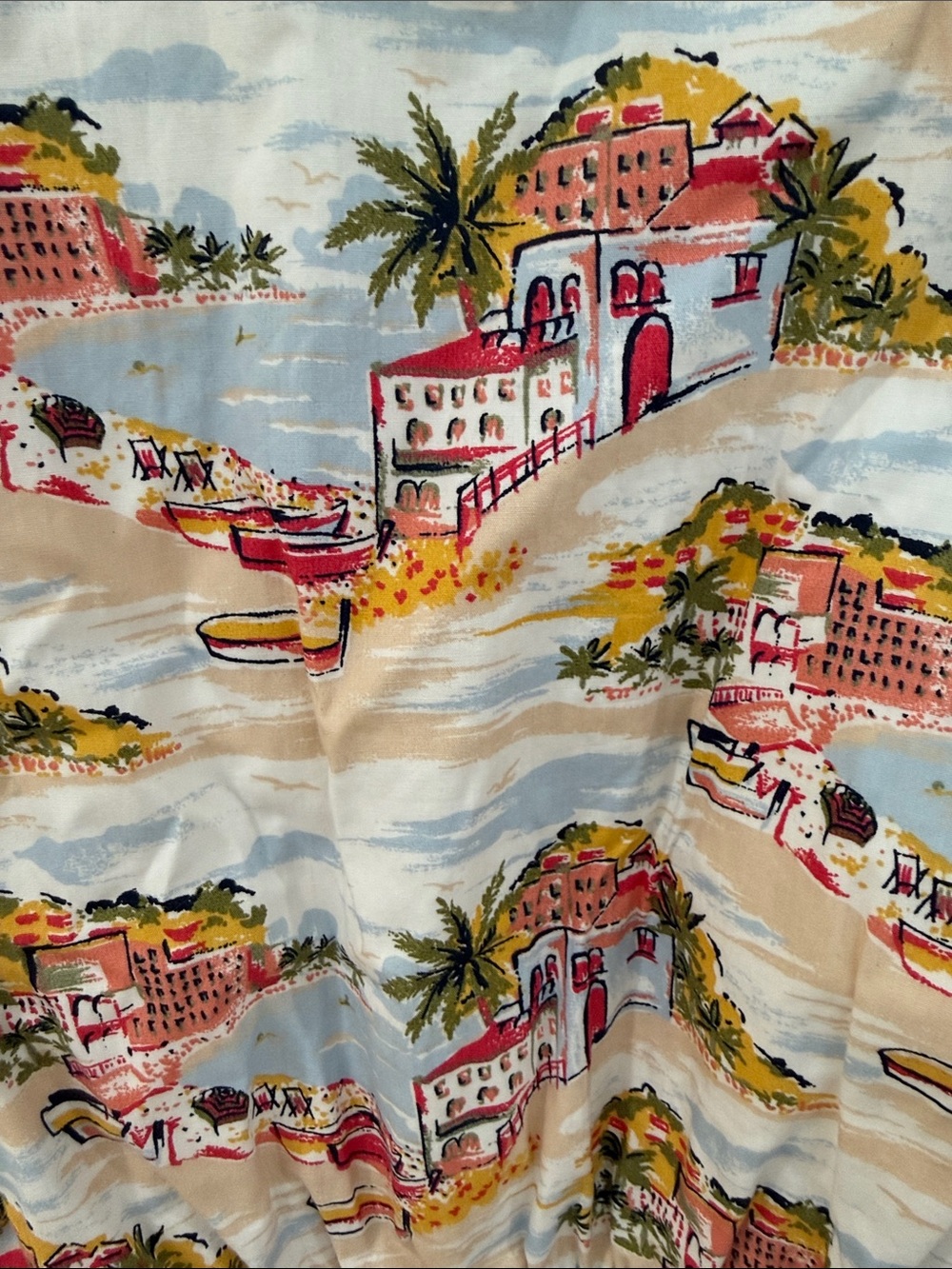 Boden Sleeveless Coastal Print Mini Dress in Light Blue and Pink - Picture 10 of 12